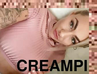 Chat with me while you're cleaning up to main creampie orgasm