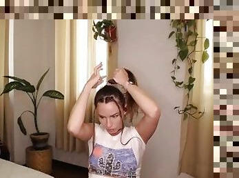 white girl on webcam