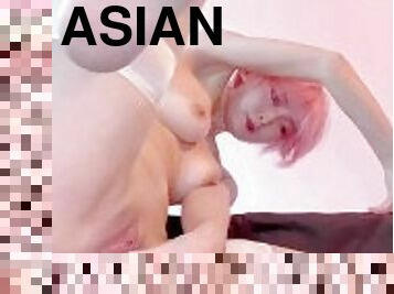 asiatisk, kvinnligt-sprut, amatör, leksak, japansk, söt, ensam