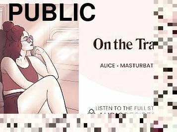 [Audio] Touching myself on the train because I'm so horny