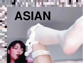 asiatisk, masturbation, orgie, amatör, leksak, japansk, söt, ensam, saftig