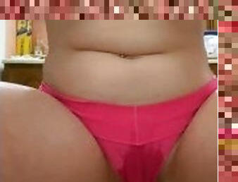 Daddy told me to wet my pretty pink panties for him