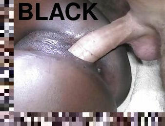 BIg white cock loves tiny black pussy to ejaculate