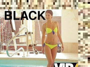 BLACK4K. Enticing cutie invites swimming coach to taste her tight cunny