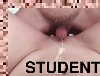 Thai students have sex in the morning - OMG her pussy is so wet