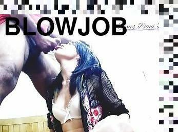 She proves that she gives the best blowjob and swallow cum