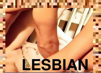 Two Lesbian Allen And Casie Share A Cock In Anal Threesome