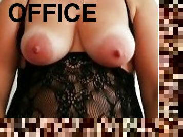 storatuttar, kontor, orgasm, sekreterare, hemmagjord, par, sprut, naturlig, vacker, tuttar
