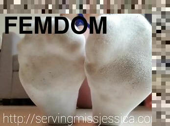 (Preview)E90. 7-day old dirty socks and feet JOI (Full clip: servingmissjessica. com/product/e90