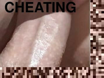 Pawg cheating whore takes dick in her juicy pussy