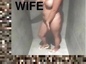 I fuck my wife in the gym shower