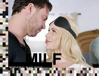 store-pupper, milf, creampie, mann, cum, blond, knulling-fucking, virkelig, bind-for-øynene, røff