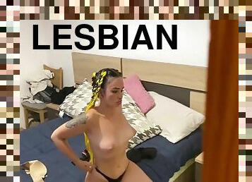 Stepbrother Records His Lesbian Sister Having Phone Sex