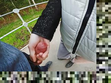 Walking With His Cock On The Road In My Hand