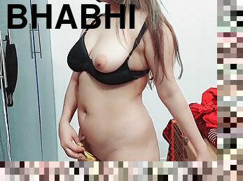 Rabia Bhabhi Does Striptease Home Alone. Teasing Her Boyfriend With Banana, Moaning And Sex Talk In Hindi