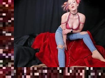 Teaser: Ass Worship Blue Jeans Curvy In Pink Joi - ass fetish - ass tease - jeans fetish