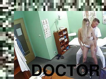 European blonde chick gets fucked by horny doctor