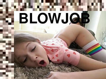 Young slut Coco Lovelock gets screwed on the floor