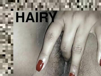 Idian Sexy Girl Fingering Hairy Pussy In Night
