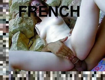French petite teen gets outdoor anal fuck on the beach
