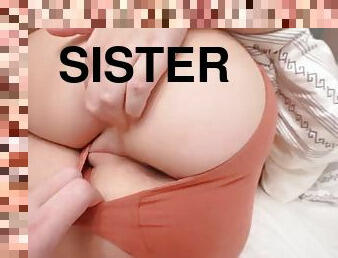 The stepsister woke up and asked to fuck her