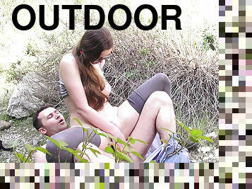 Outdoor sex with brunette Jay Taylor