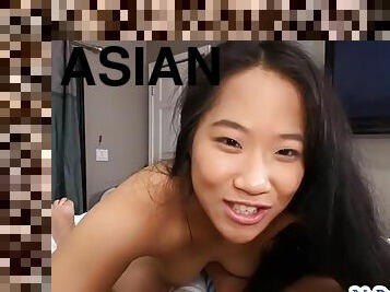 Asian stepdaughter babe fucked by pervert stepdad POV
