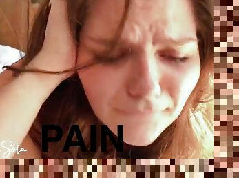 Her first painful anal - Painal - Cum on her ass