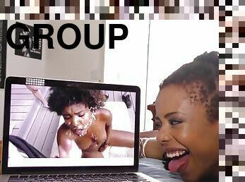 orgie, fellation, ejaculation-sur-le-corps, interracial, hardcore, pornstar, fellation-profonde, gangbang, black, sexe-de-groupe