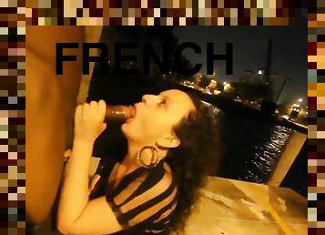 Old French Slut Gives Head Outdoor