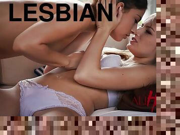 Lesbian Sister seduces brother's new girlfriend behind his back