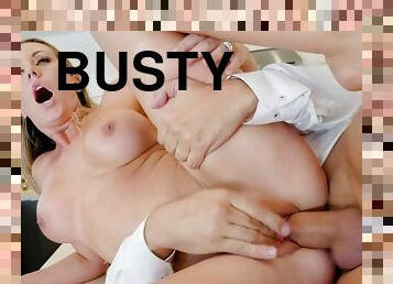 Making a hot busty housewife reach orgasm - Brett Rossi & Keiran Lee