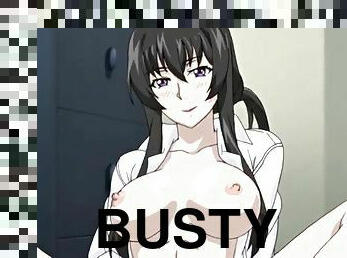 Busty anime girl makes me cum three times!