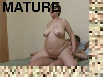 Fat mature and boy