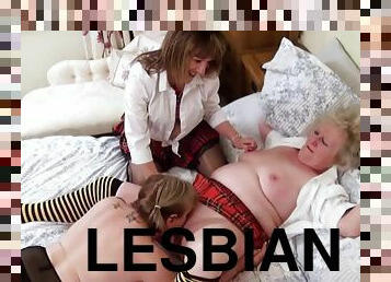 OldNannY Three Lesbian British Mature Pornstars