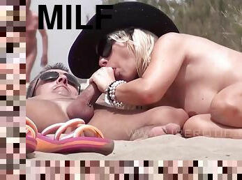 beach sex with hot lustful MILF