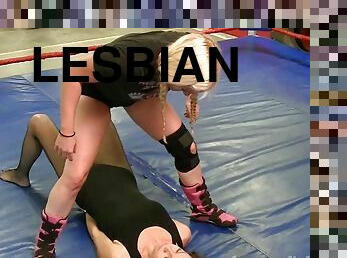 Wrestling Match - Lesbian Catfight Video