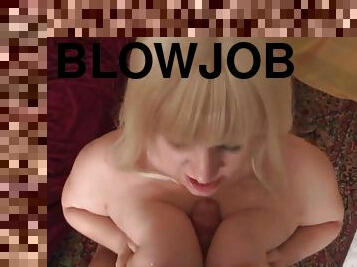 Blonde BBW Squeezes Her Big Fat Tits POV