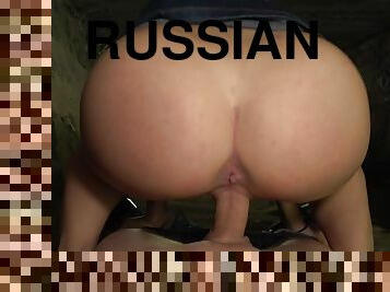 Raunchy Russian Nailed In A Tunnel