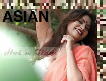 Bong Beauty _ Model Rupa _ Orange Saree Act _ Episode 5 _ Love Current ( 1080 X 1080 ) - Asian