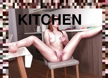 Young 18yo teen Jane Darling - Good Clean Fun - kitchen solo