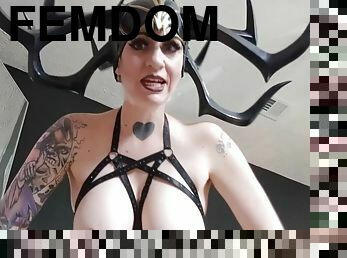 Hela Dominates - solo femdom session in dear horns