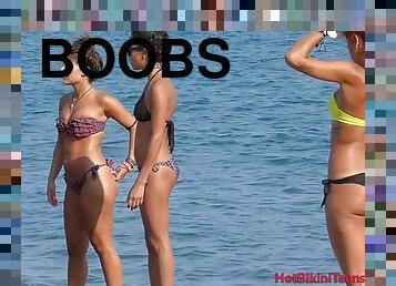 Big Boobs Topless Beach Babes Tanning Naked Beach Voyeur HD