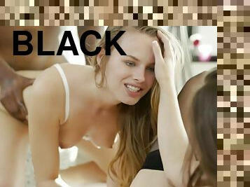 Two BFF White Girls Share A Monstrous Big Black Cock