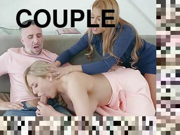 A couple take a sex lesson - Mescedes Carrera, Olivia Austin and Keiran Lee