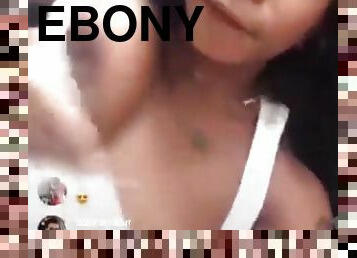 Teasing ebony gal Jaz Loves Nip slips