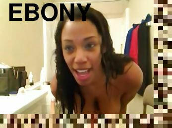 Funny ebony teen webcam video