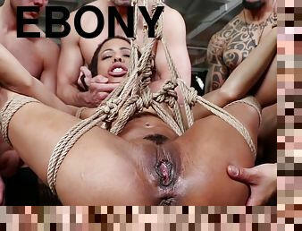 Ebony bdsm got laid by four at therapist