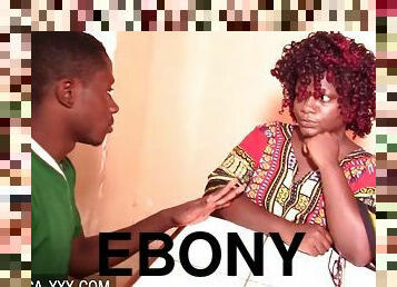Curvy ebony woman is cheating on her husband