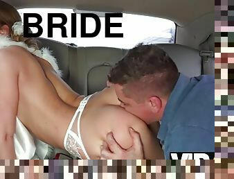 VIP4K. Bride in stockings gets banged on the way to the wedding